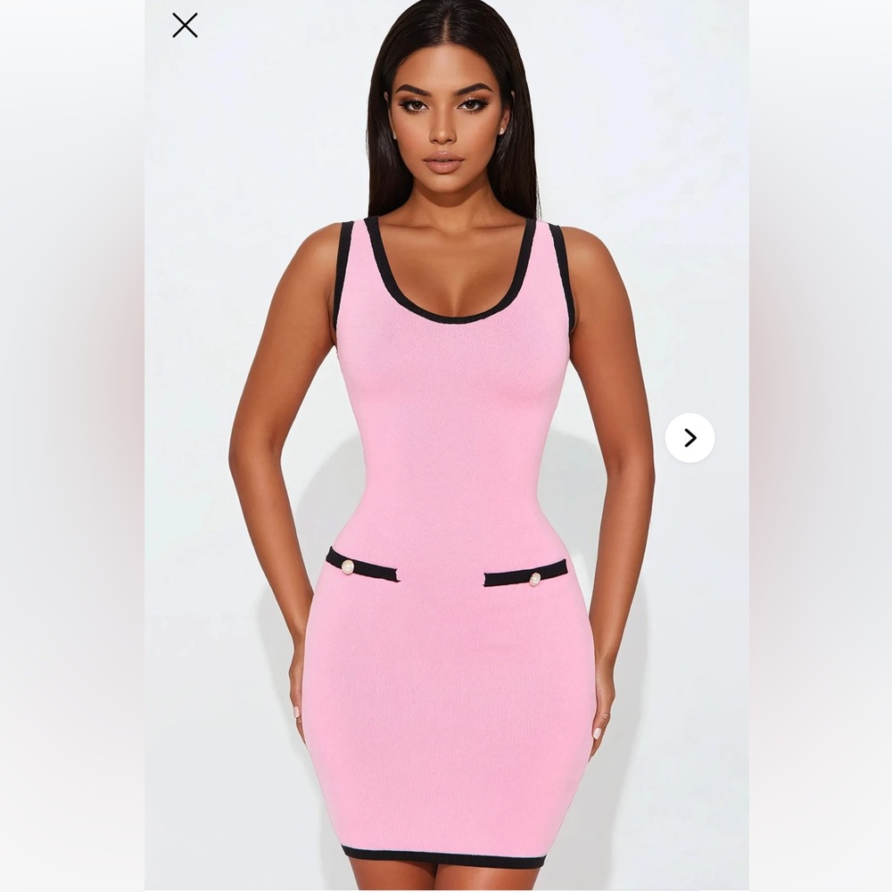 Fashion Nova Pink and Black Mini Dress - Picture 2 of 6